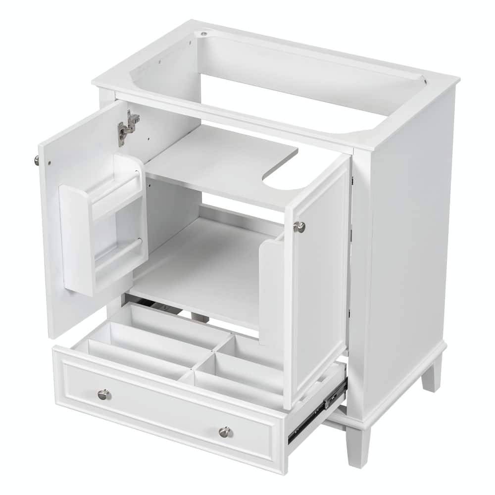 30" Bathroom Vanity Base Cabinet with Doors and Drawer