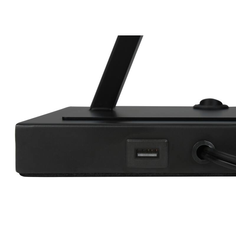 Lighting, 25"h, Table Lamp, Usb Port Included, Black Metal, Beige Shade, Transitional