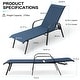 preview thumbnail 43 of 62, Set of 4 Lounge Chairs Outdoor Chaise Lounge with Arms and Adjustable Back