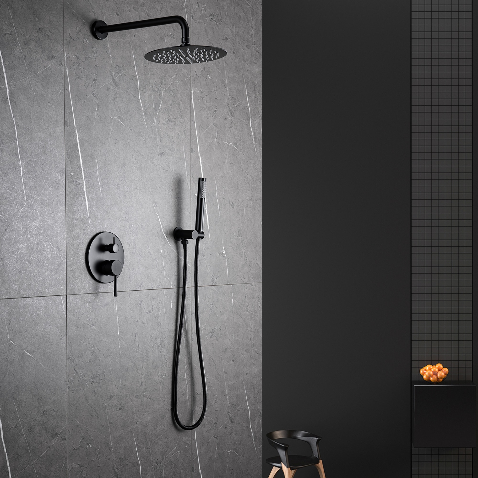 Luxury Pressure Balanced Complete Shower System With Rough In Valve Overstock 31646880
