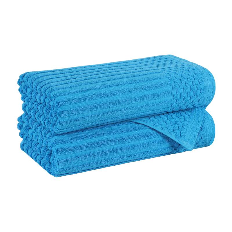 Superior Soho Ribbed Cotton Bath Towel Set of 2