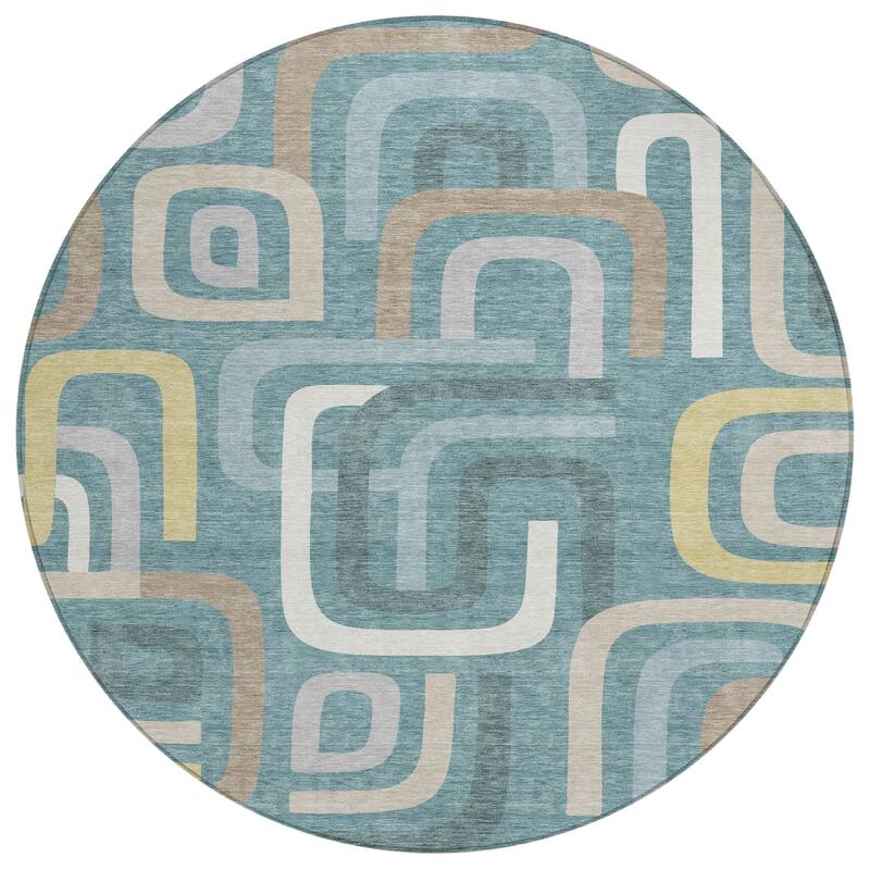 Machine Washable Indoor/ Outdoor Modern Penner Chantille Rug