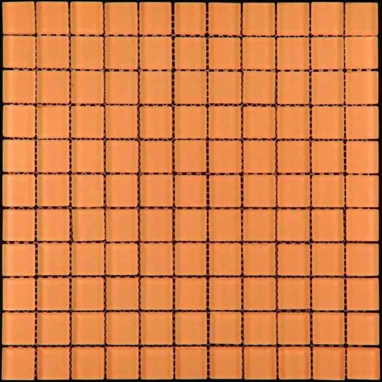 Apollo tile 12" x 12" Colorway Matte Orange Glass Tile (9.67 sq ft/case) - 10 Pack
