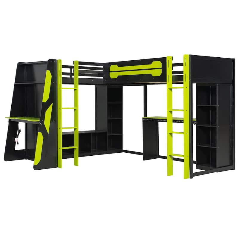 Esports Bed Gaming Loft Bed for PS PC Gamers Gaming Room