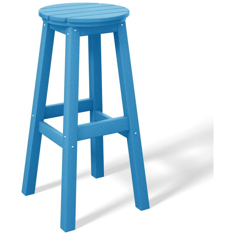 Laguna Hdpe All Weather Outdoor Patio 29" Round Bar Stool (Set Of 3)