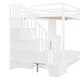 preview thumbnail 12 of 26, Multi-Functional Full Over Full Murphy Bunk Bed with Hydraulic Lift, Desk, and Storage Cabinets
