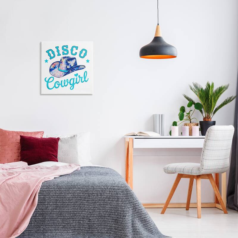 Stupell Turquoise Disco Cowgirl Canvas Wall Art Design By Amanda Greenwood