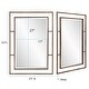 preview thumbnail 5 of 6, Allan Andrews Gavin Metal Framed Wall and Accent Mirror - 33H x 23W x 1D