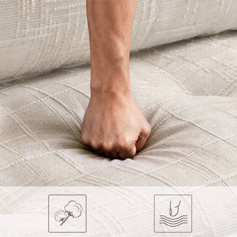 3-Seat Sofa Bed – Pull-Out Sleeper, 89" Sectional Sofa in Beige/Blue/Green