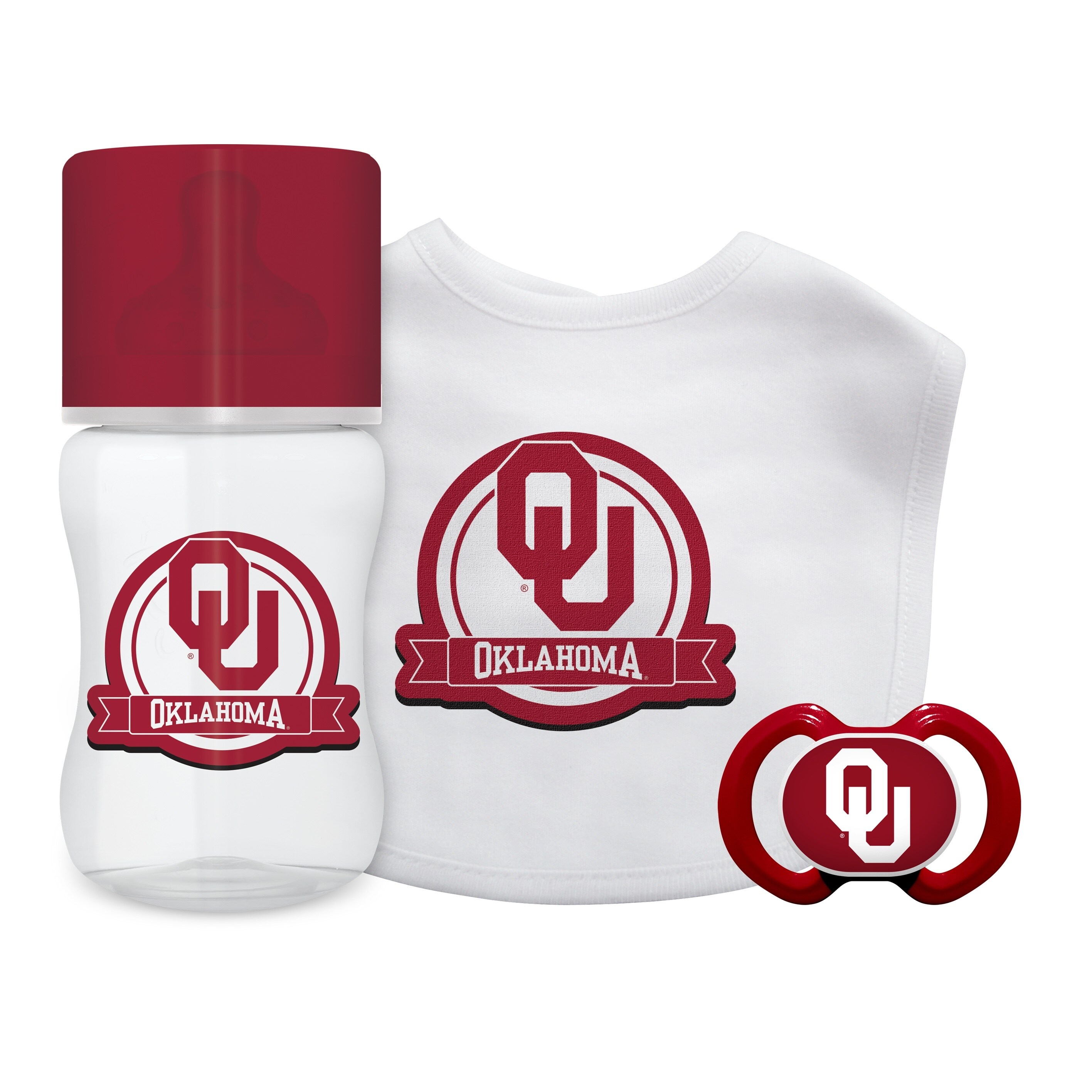 Shop Oklahoma Sooners Baby Gift Set 3 Piece On Sale Overstock