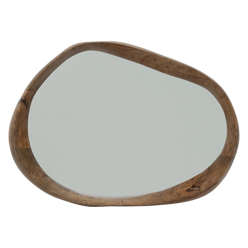 Golden Oak Finishes Mango Wood Framed Shizu Wall Mirror - 16"
