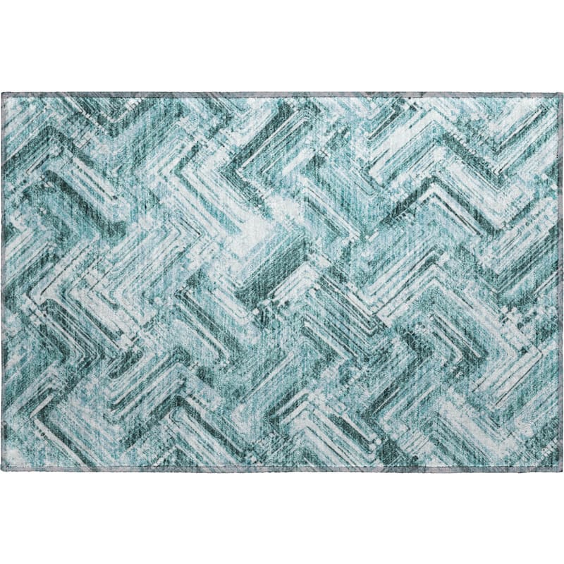 Premium Washable Super Soft Blurred Chevron Mayfield Rug