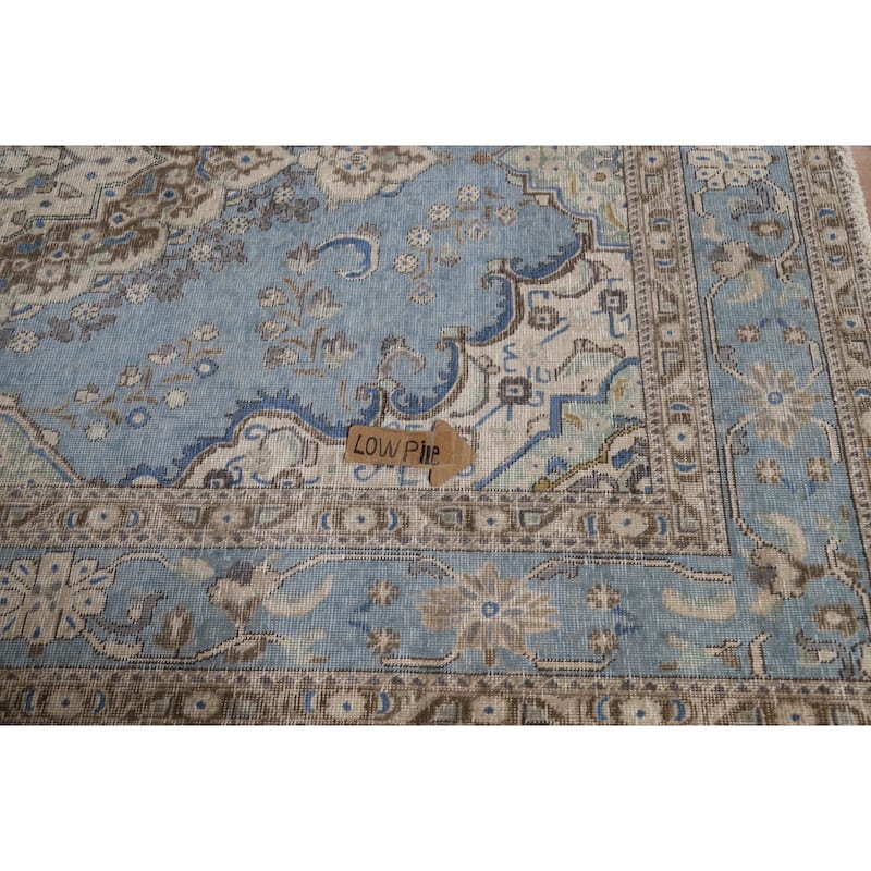 Traditional Medallion Tabriz Persian Area Rug Hand-Knotted Wool Carpet - 6'5"x 9'5"