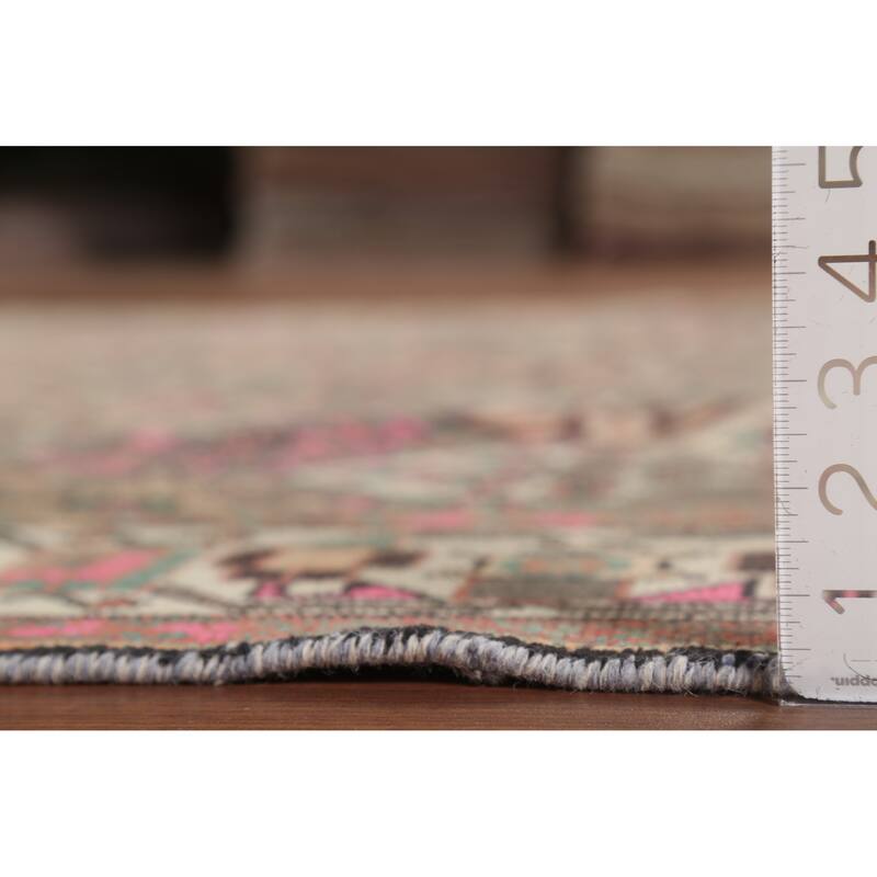 Bakhtiari Persian Vintage Area Rug Handmade Beige Wool Carpet - 6'7"x 9'7"