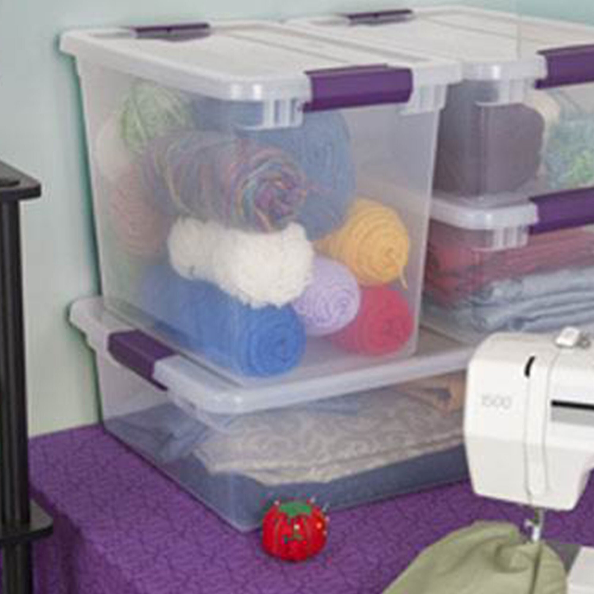 Sterilite 27 Qt ClearView Latch Storage Stackable Bin with