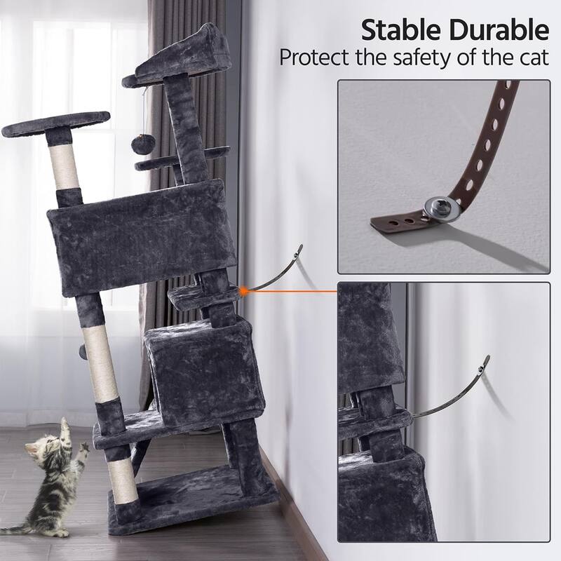 54in Cat Tree Tower Condo Furniture Scratch Post