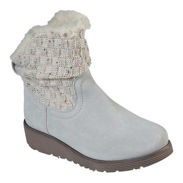skechers wedge boots women's