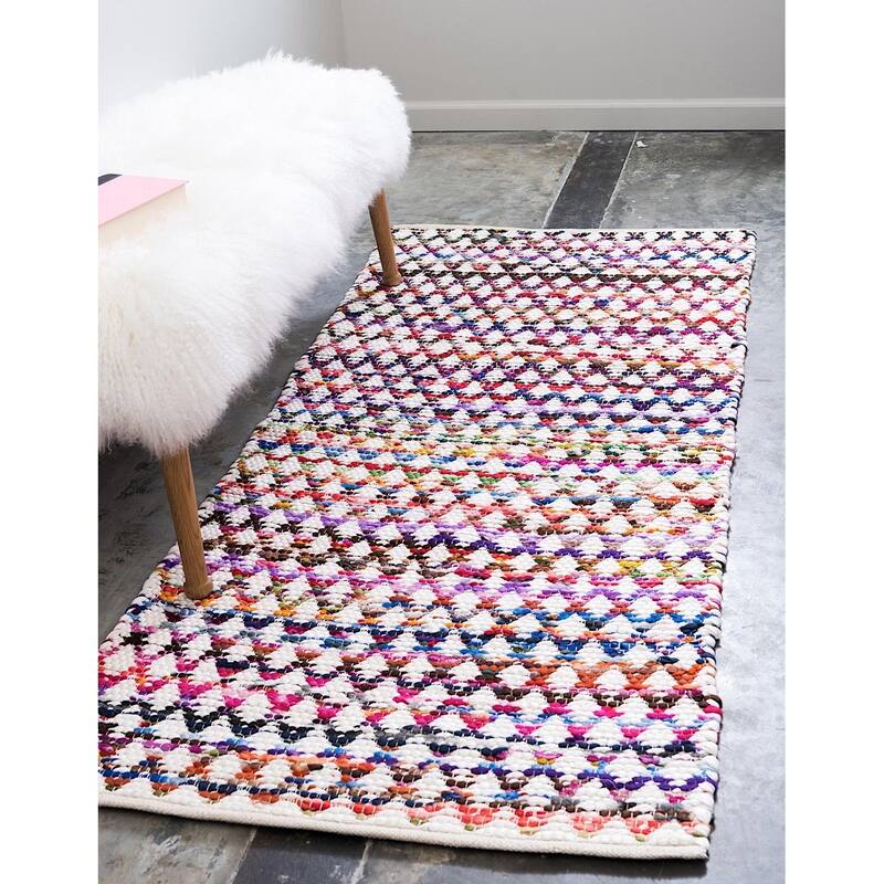 Braided Slin Collection Area Rug - 2'6"x6' - Multi