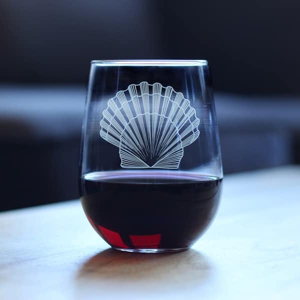 Seashell - Stemless Wine Glass - Beach & Coastal Gifts & Decor - 17 Ounce -  On Sale - Bed Bath & Beyond - 41974211