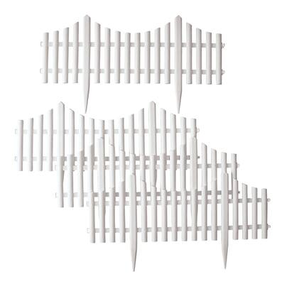 Garden white fence border