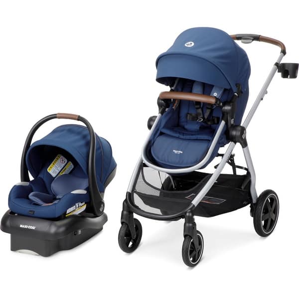 slide 2 of 29, Maxi Cosi Zelia Luxe 5-in-1 Modular Travel System New Hope Navy