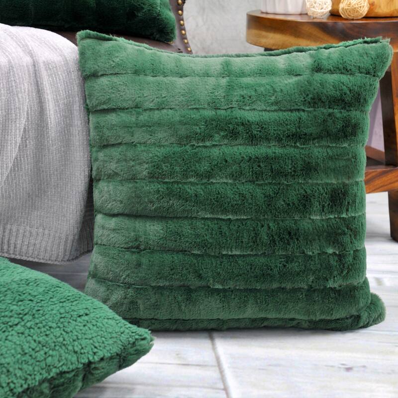 Serenta SuperMink Solid Color Throw Pillow Shell Cushion Cover Set
