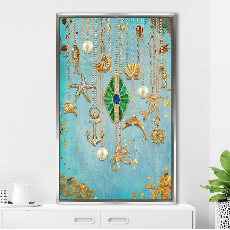 "Under The Sea In Blue" by Jodi Print on Floating Canvas