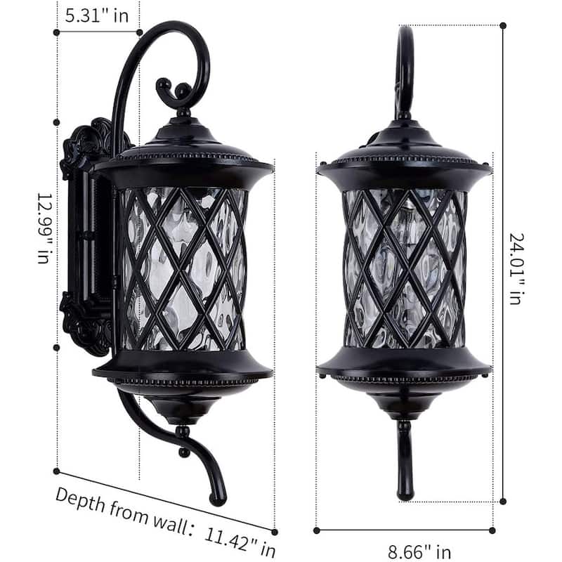 Metal wall art sconce black die-cast aluminum wall lamp