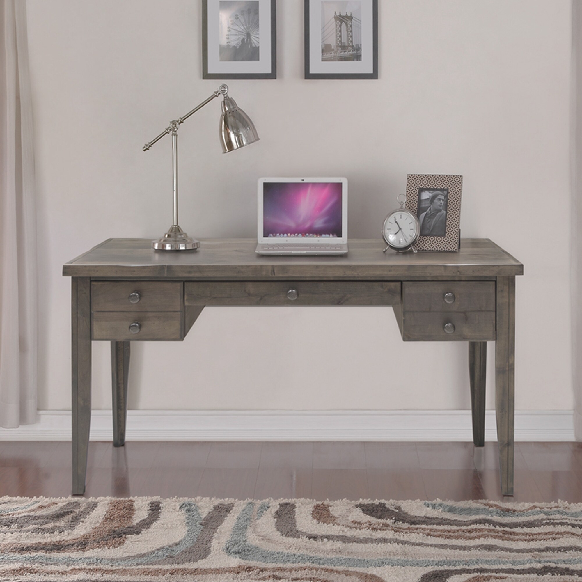 Carbon Loft Pendragon Distressed Barnwood Writing Desk Overstock 23051564
