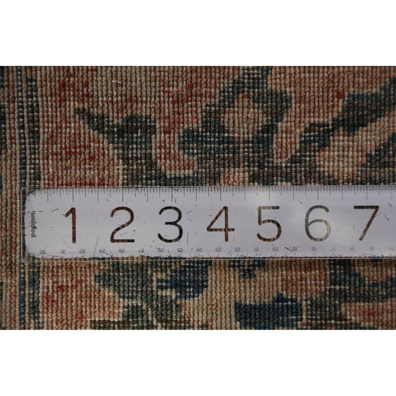 Blue Vegetable Dye Ziegler Oriental Area Rug Hand-Knotted Wool Carpet - 8'4"x 9'9"