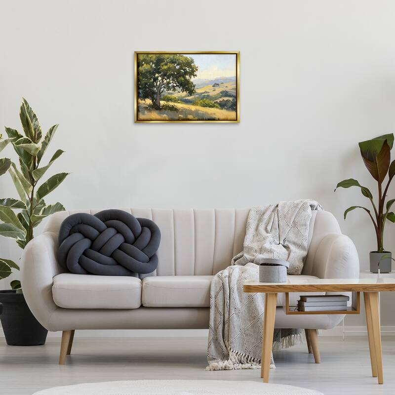 Stupell On The Hilltop Scenery Framed Floater Canvas Wall Art Design By LSR Creative Studio