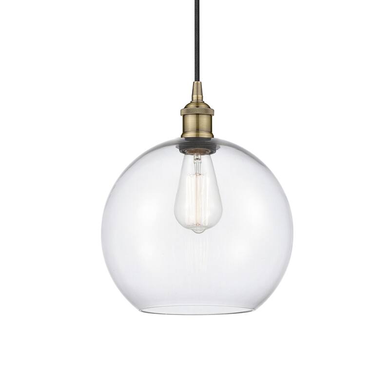 Innovations Lighting 616-1P-13-10 Athens Pendant Athens 10" Wide - Antique Brass / Clear