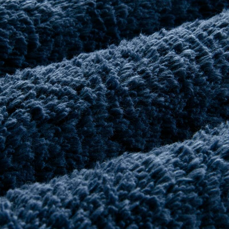 1 PCS 17x24" Cotton Tufted 3000 GSM Reversible Bath Rug Blue