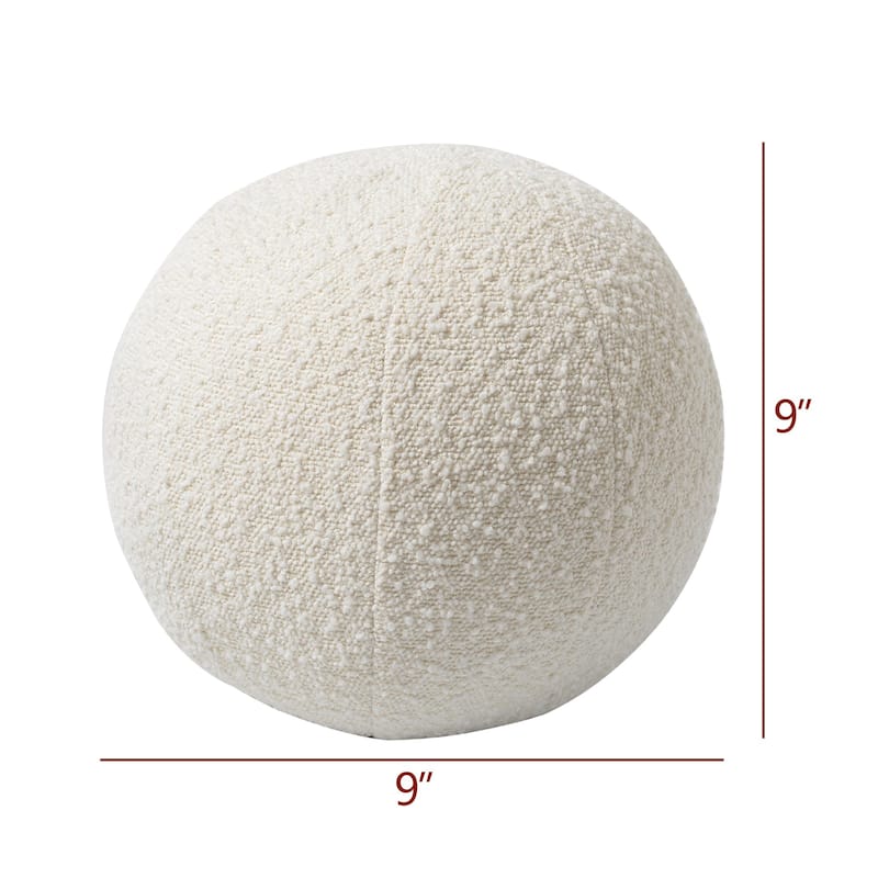 KINWELL Sherpa Boucle Detachable Sphere Decorative Throw Pillow