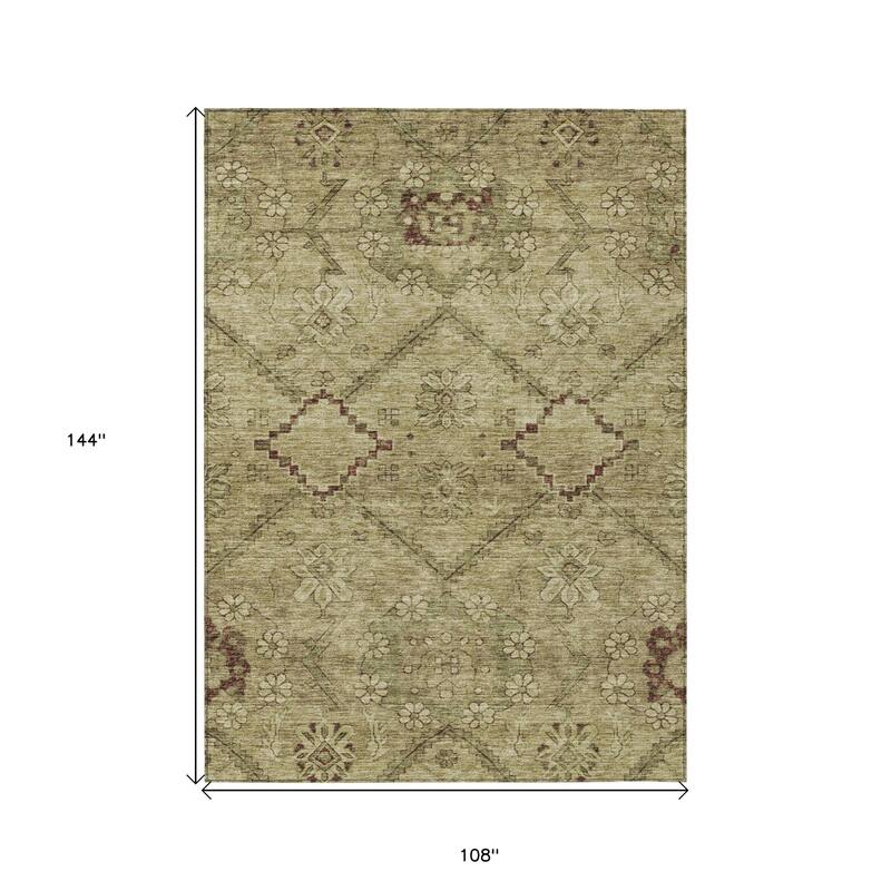 HomeRoots Floral Transitional Rectangle Outdoor Rug