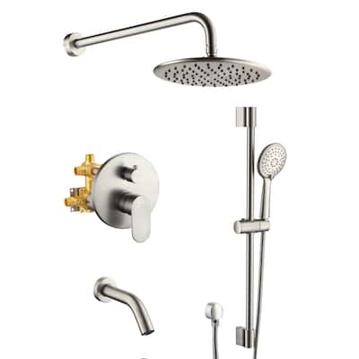 Retro Series 9 in. Rain Wall Mount Dual Shower Heads with 1.8 GPM
