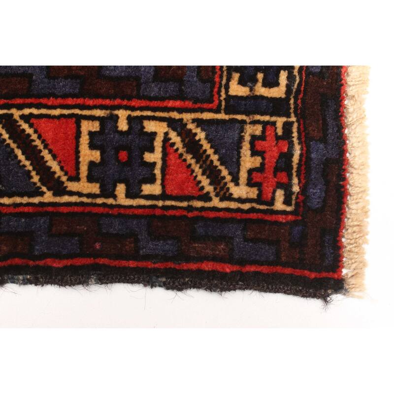 ECARPETGALLERY Hand-knotted Teimani Dark Navy Wool Rug - 2'11 x 4'0