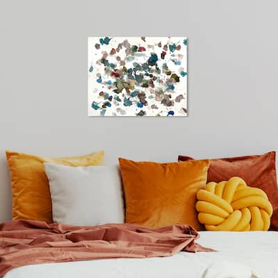 Wynwood Studio Canvas Abstract Color Splash Jungle Blue and Modern & Contemporary Wall Art Canvas Print