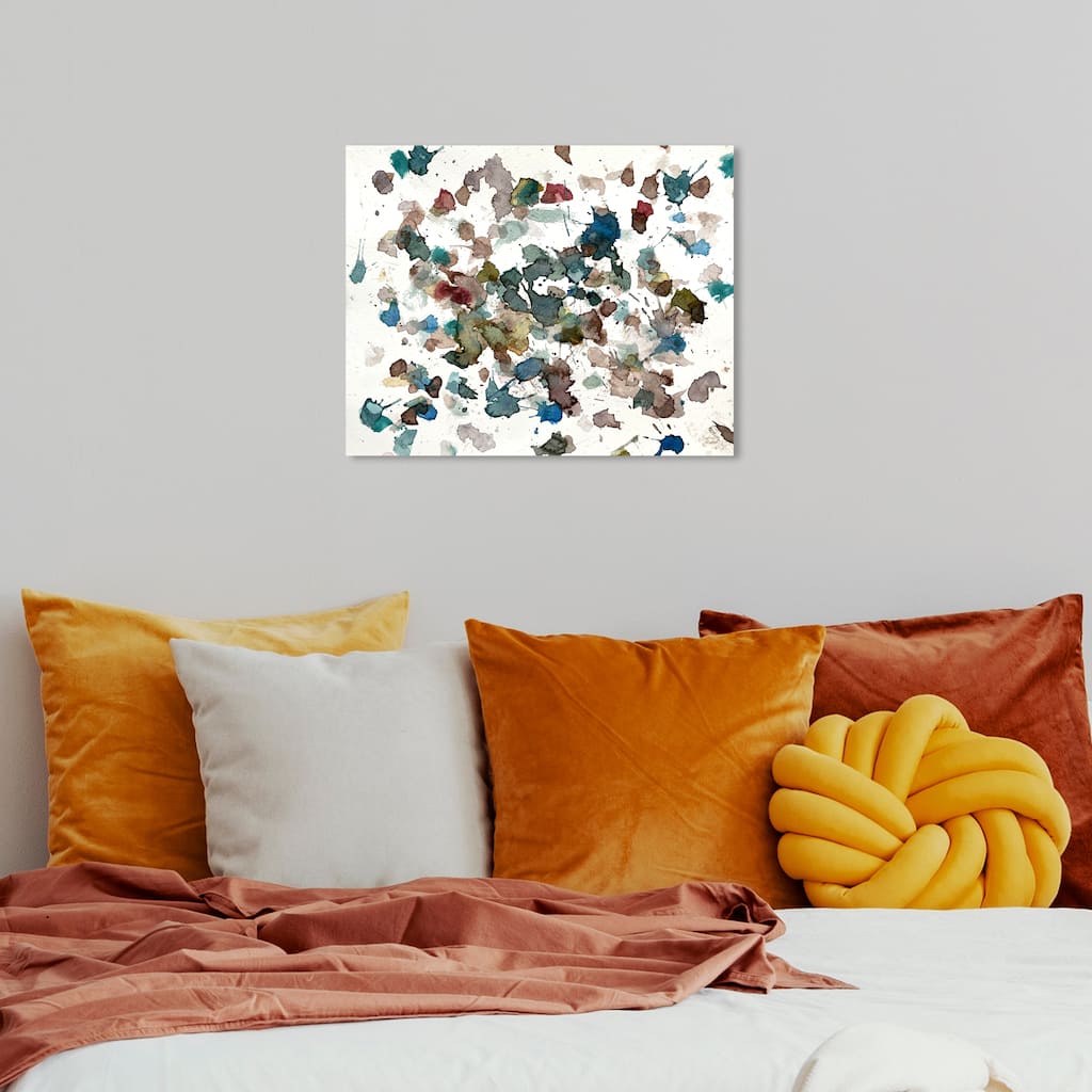 Wynwood Studio Canvas Abstract Color Splash Jungle Blue and Modern & Contemporary Wall Art Canvas Print