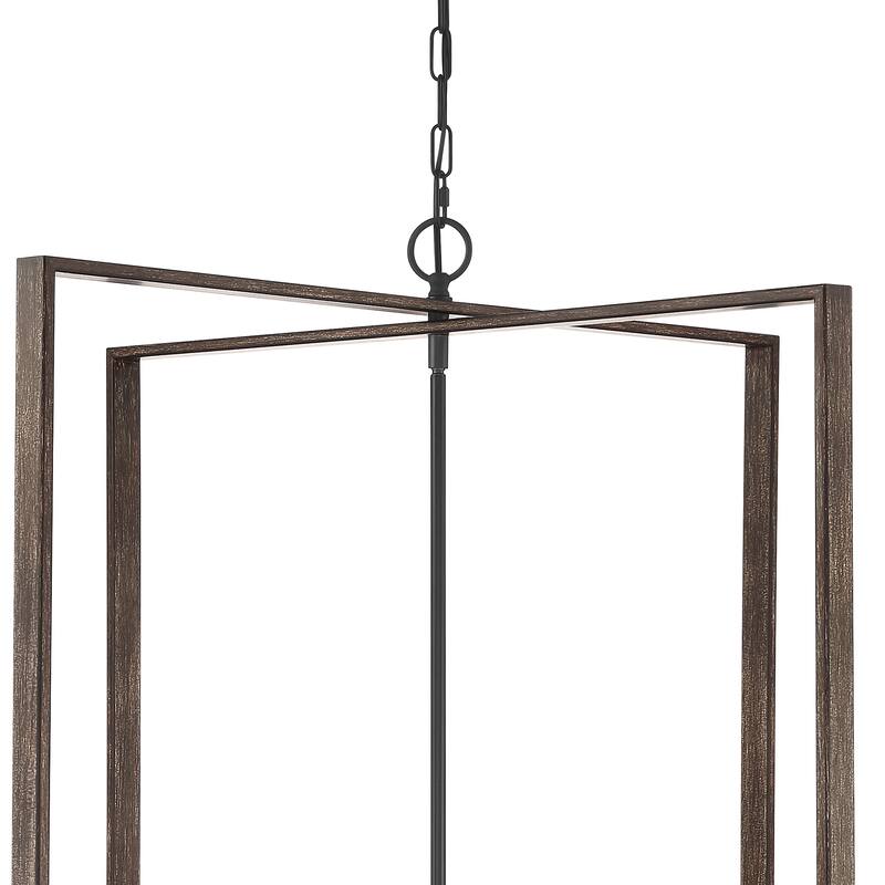 Modern Farmhouse 12-light Geometric Adjustable Metal Candle Chandelier - 31 inches