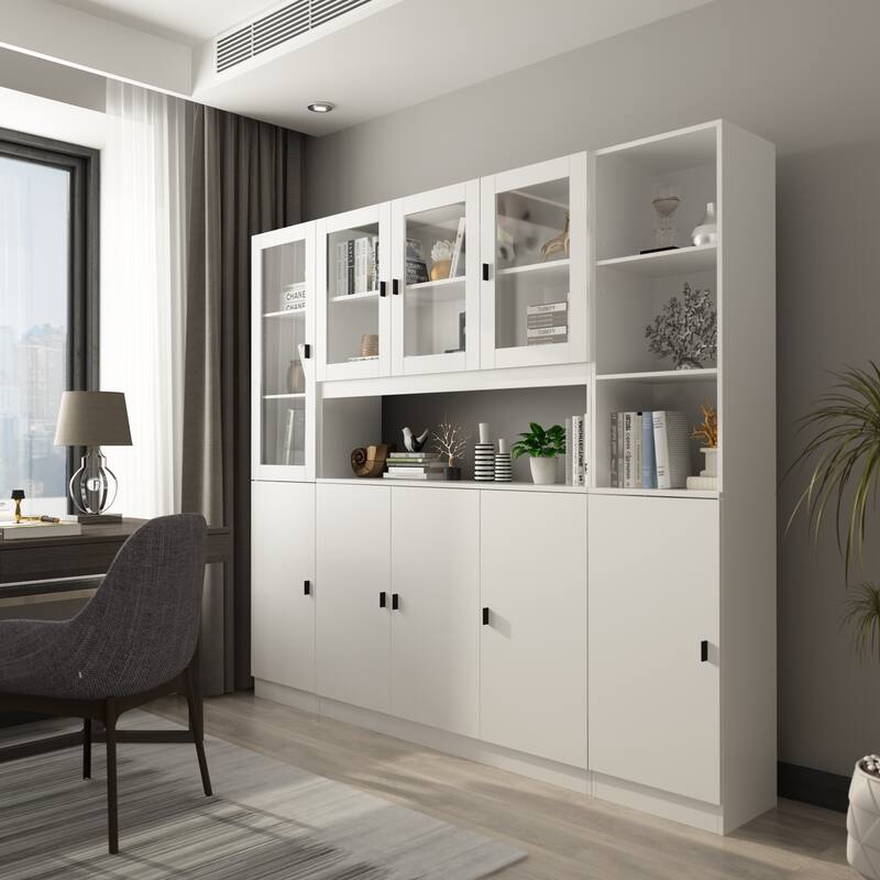 Timechee Combined Bookcase Kitchen Cabinet Display Cabinet Pantry