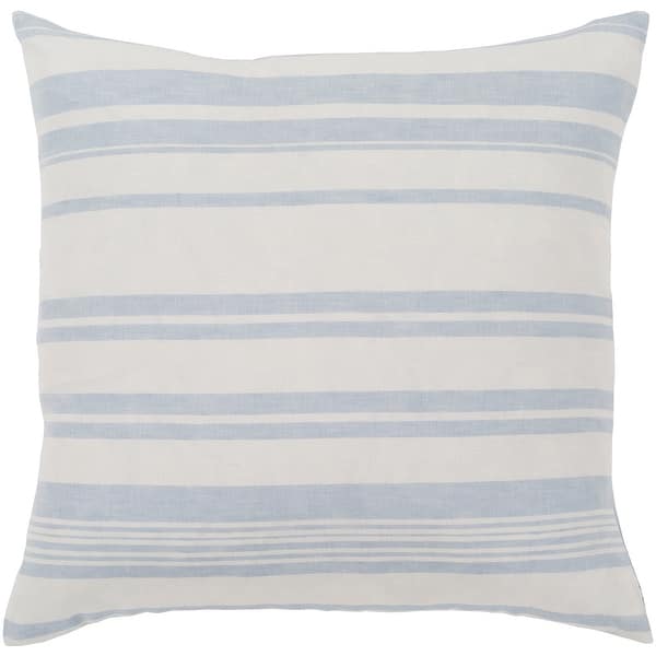 Two Decorative Pillows Soft Blue Pillow Cover Striped 