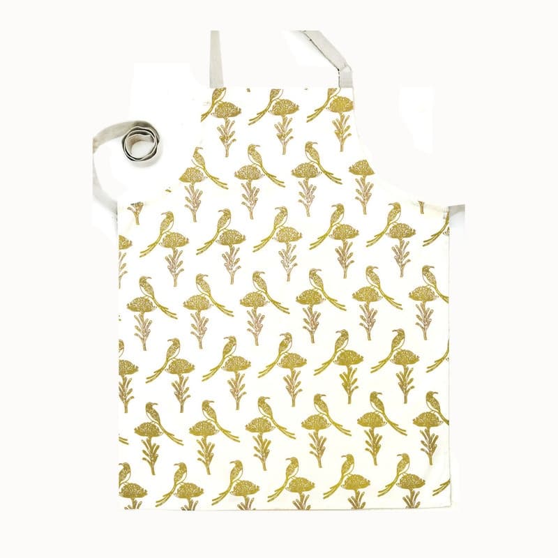 French Home Sugarbird Apron - Chartreuse