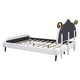 preview thumbnail 7 of 25, Full Size Upholstered Platform Bed with Sheep-Shaped Headboard