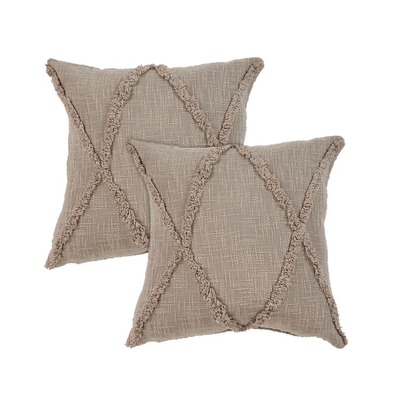 Sevita Flatwoven Cotton Throw Pillow, Set of 2