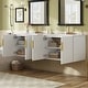 preview thumbnail 23 of 38, GDFStudio - Marwood Vintage Double Bathroom Vanity Set with 3 Holes Single Ceramic Sink & Soft Closing Doors - 60'W