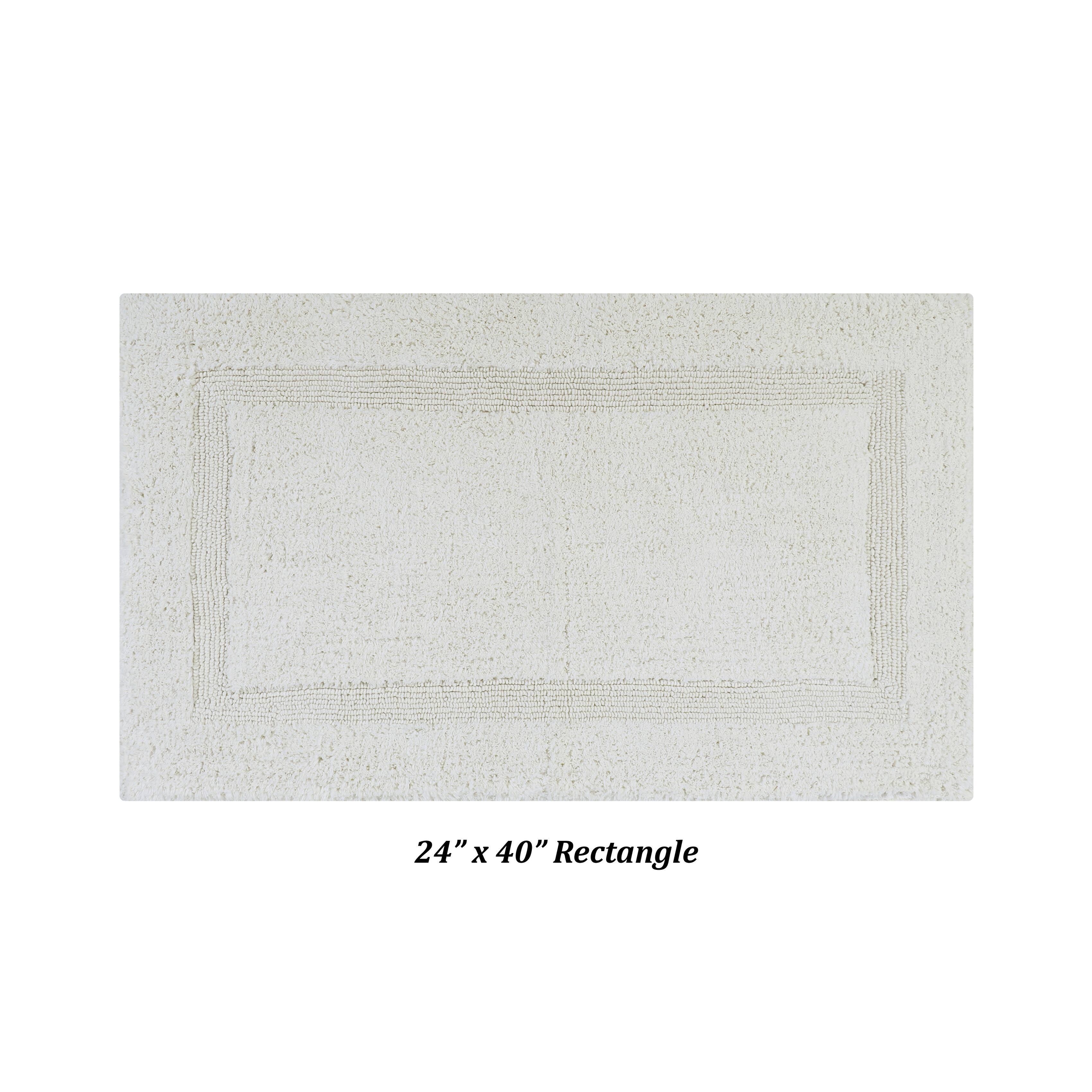 Better Trends Lux Collection 100 Cotton Reversible Tufted Bath Mat Rug
