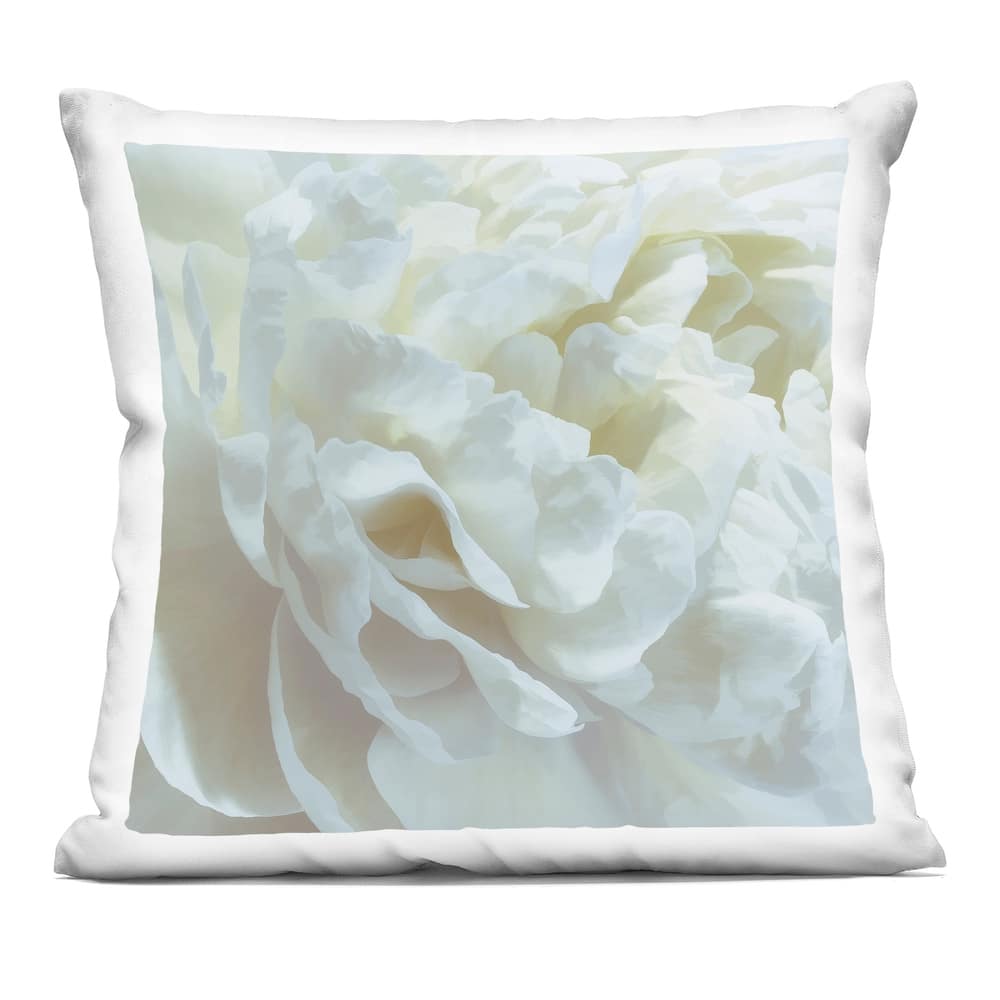 Stupell Elegant White Petals Decorative Printed Throw Pillow Design by David Pollard