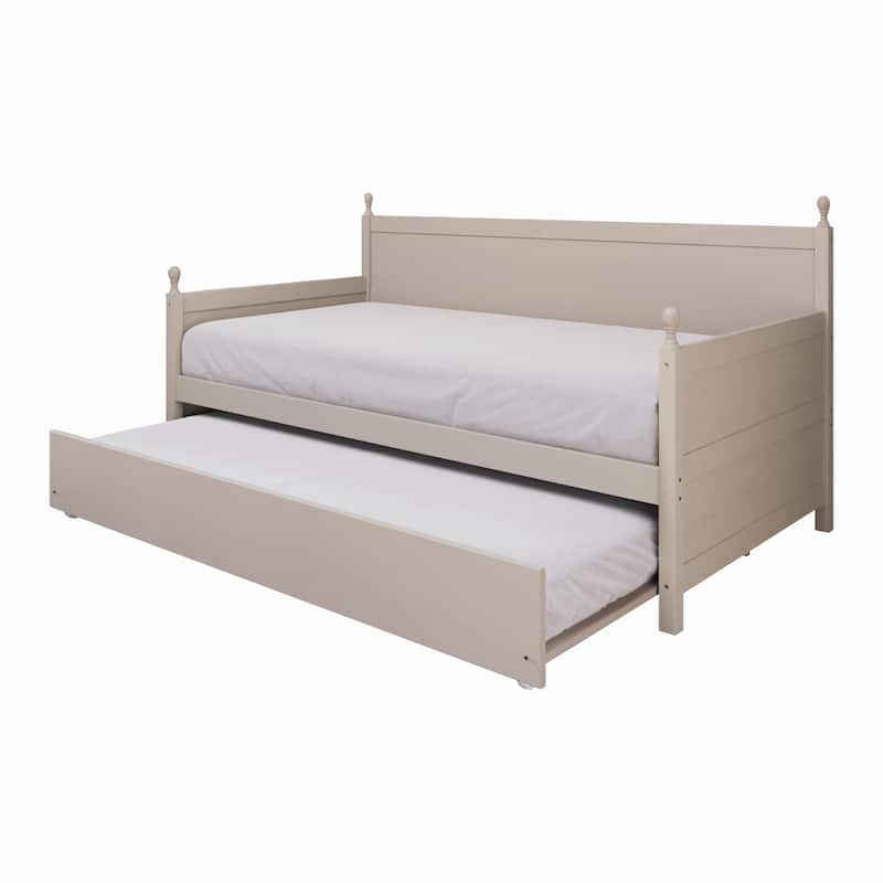 CraftPorch Mid-Century Modern Wooden Twin Size Daybed With Trundle