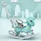 preview thumbnail 1 of 5, Rocking Horse for Toddlers , Balance Bike Ride On Toys with Push Handle, Unicorn Kids Blue Blue